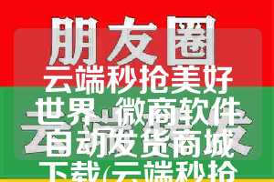 云端秒抢美好世界_微商软件自动发货商城下载(云端秒抢官方网站)