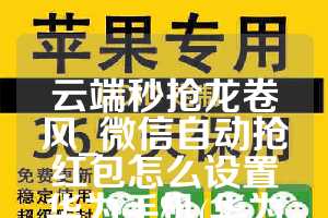 云端秒抢龙卷风_微信自动抢红包怎么设置华为手机(华为手机微信自动抢红包神器)