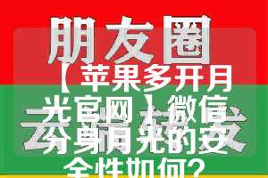 【苹果多开月光官网】微信分身月光的安全性如何？