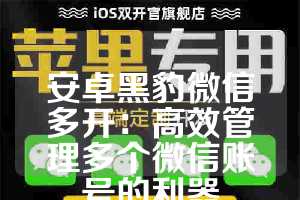 安卓黑豹微信多开：高效管理多个微信账号的利器