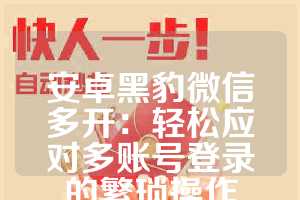 安卓黑豹微信多开：轻松应对多账号登录的繁琐操作