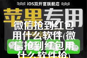 微信抢到红包用什么软件(微信抢到红包用什么软件抢)